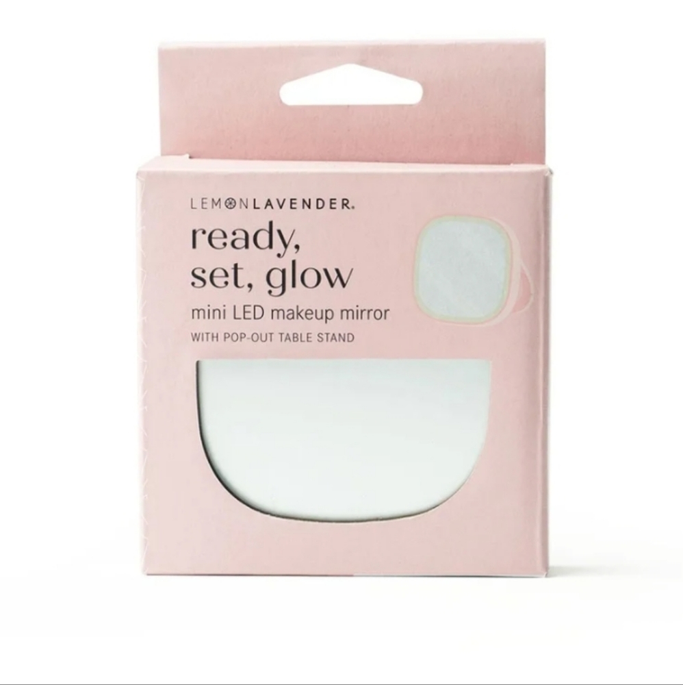 Lemon Lavender mini light up makeup mirror perfect for overnight